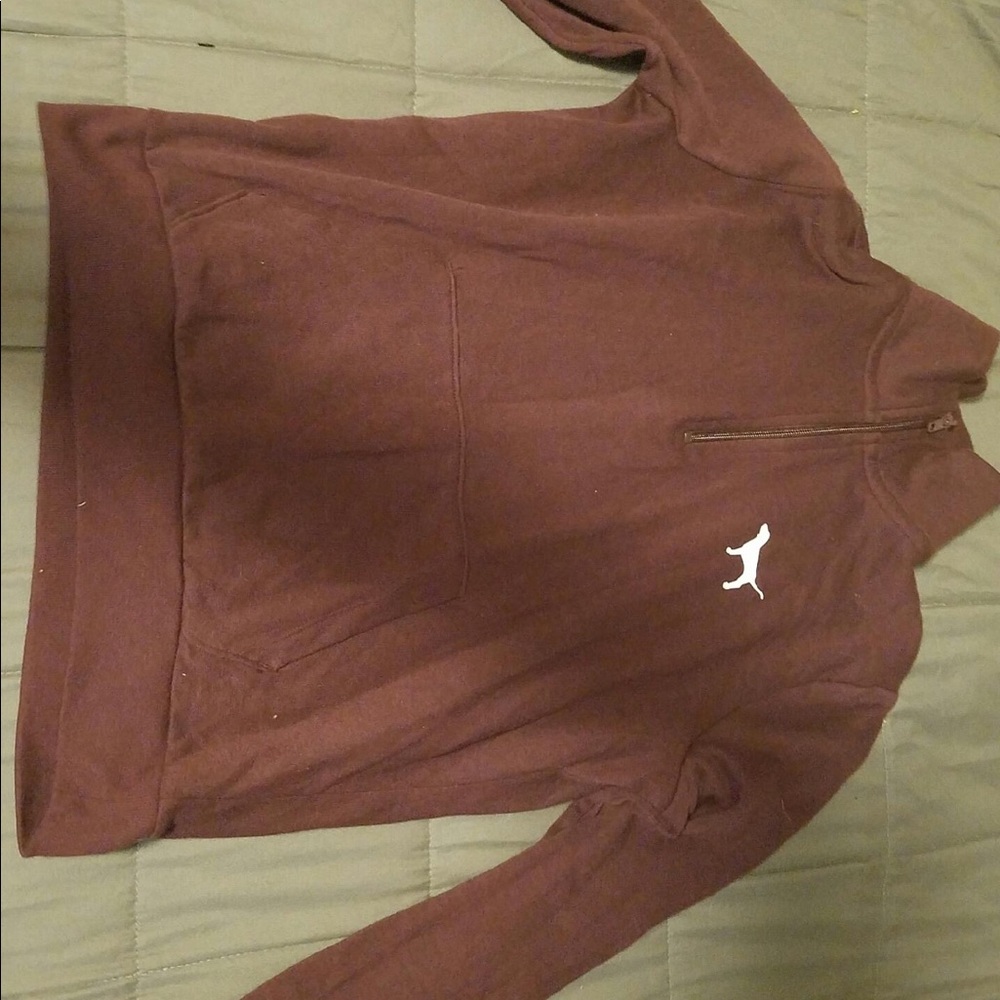 Brand PINK maroon quarter zip